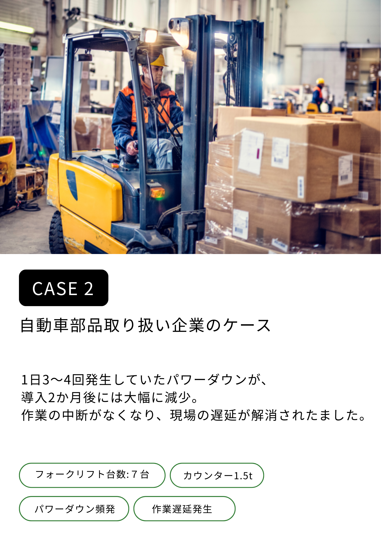 自動車部品取り扱い企業のケース